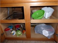 Drawer & one lower cabinet contents
