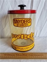 Vintage Snyders Pretzel Container