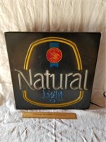 Busch Natural Light Beer Plastic Lighted Sign