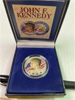 1964 Silver Kennedy Painted Coin