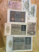 Old German WWI Era Currency