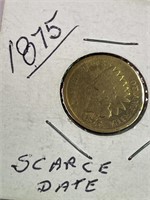 1875 Indian head cents ...scarce