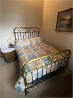 Antique 120 yr old brass bed