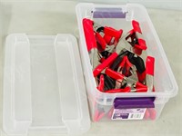 plastic bin assorted clamps