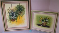 Lot of 2 Original Paintings - Artist Morris Plants
