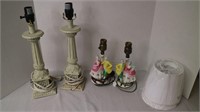 Lot of 4 lamps. Vintage Japan and Vintage style