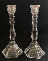 Pair of Tiffany Crystal Candlesticks