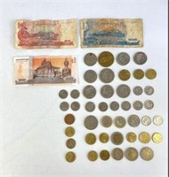 Selection of Foreign Coins & Currency