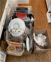 Box Lot - Kitchenware including Glasses, Trays,