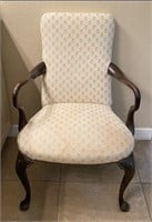 Antique Armchair with Upholstered Seat & Back