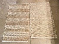 Natural Fiber Woven Area Rugs, Lot of 2