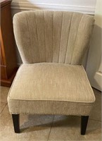 Upholstered Channel Back Chair with Nailhead Trim