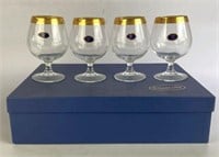 Footed Goblets with Meander Gold Trim