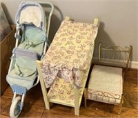 Doll Changing Table, Stroller & Bed