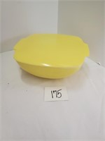 Pyrex yellow covered dish