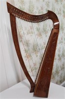 Harp Carved and Inlaid made  in Pakistan