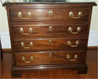 Henkel Harris Solid Mahogany Chairside Chest as is
