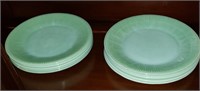 Lot 10 Fire kInge Jadeite plates some as is
