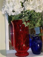 Pair colored vases