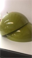 Lot of 2 MCM light covers.  Green.
  12”
