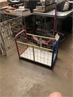 Metal Cage with Handles - Red, White, and Blue