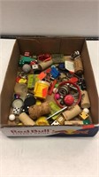 Assortment of Corks, Dice, and other items