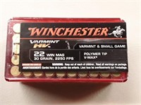 22 WIN MAG 30 GR. POLYMER TIP V-MAX   2250 FPS