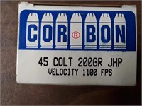 45 COLT 200 GR. JHP COR BON