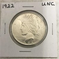 1922 UNC PEACE DOLLAR