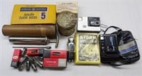 Misc. Lot: Tubes, Soldering Paste Can, Camera