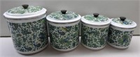 Vintage Enameled Canister Set