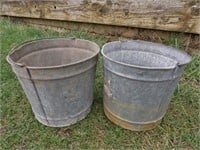 Pair of Metal Buckets