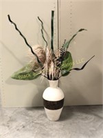 Ceramic vase with arrangement