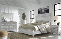 King - Ashley B777 Kanwyn White 5 pc Bedroom Suite