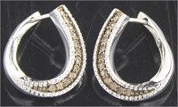 Quality 1/2 ct Natural Chocolate Diamond Earrings