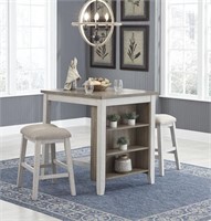 Ashley D394-113 Kitchen Island & 2 Bar Stools