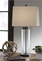 Ashley L431374 Alvaro Bronze Glass Table Lamp