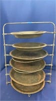 Pie Plate Stand & 6 Tins