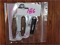 set of 3 pocket knives