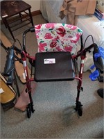 Walker / wheelchair, red in color