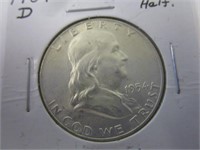 1954 - D Ben Franklin Half Dollar