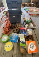 CDs & Extension Cords in Plastic Case