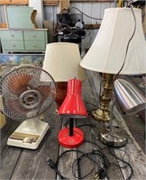Desk Lamps, Table Lamps & Fan