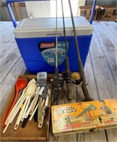 Cooler, Fishing Rod, Childs Tool Box