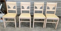4 Painted Wood Dinette Chairs