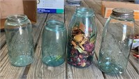4 Collector Canning Jars