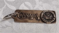 Dominion of Canada medal keychain 3.75 in by 1.75