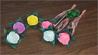 Lot with artificial light up roses