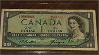 CANADIAN 1954 $1.00 NOTE B/N9868996