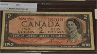 CANADIAN 1954 $2.00 NOTE S/G0237269